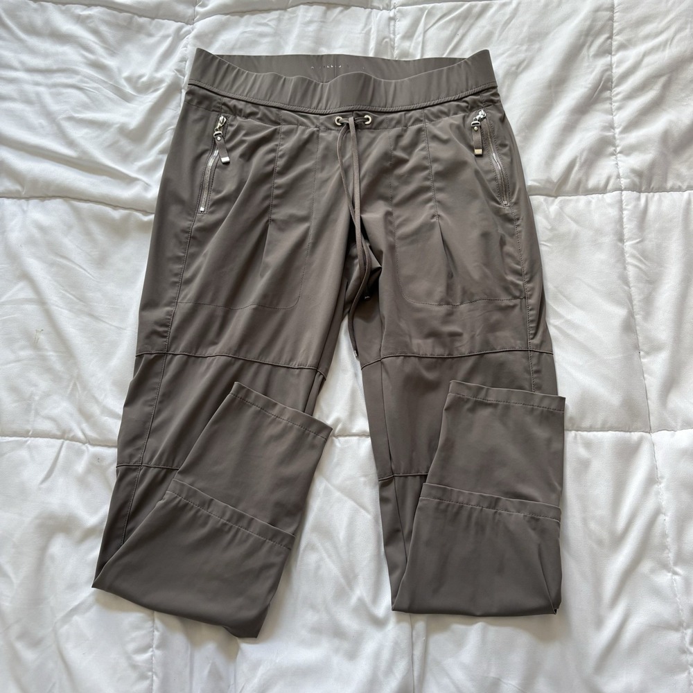 Raffaello Rossi Candy Pants Womens 40 Brown Drawstring Jogger‎ Stretch Pants
